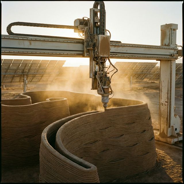 Robotic Fabrication in Desert Environments